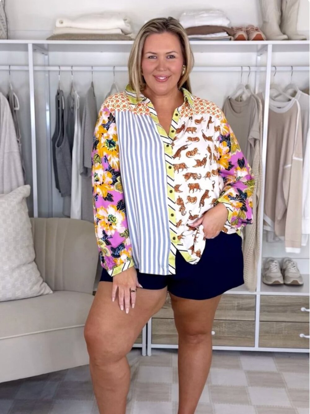 Maeve Boho Patterned Button Down